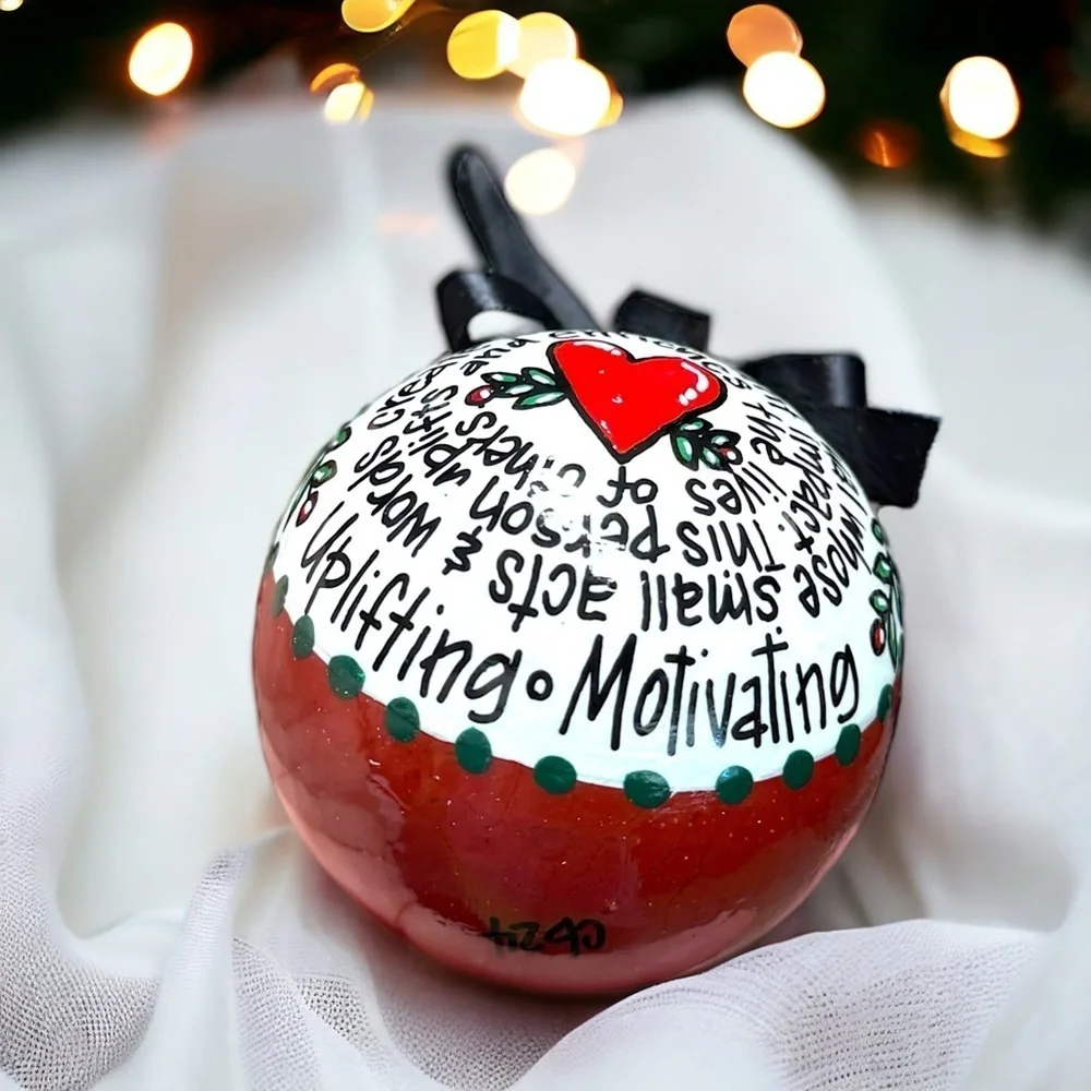 Difference Maker Christmas Ornament, Hand-Painted Acrylic Holiday Gift, Handmade